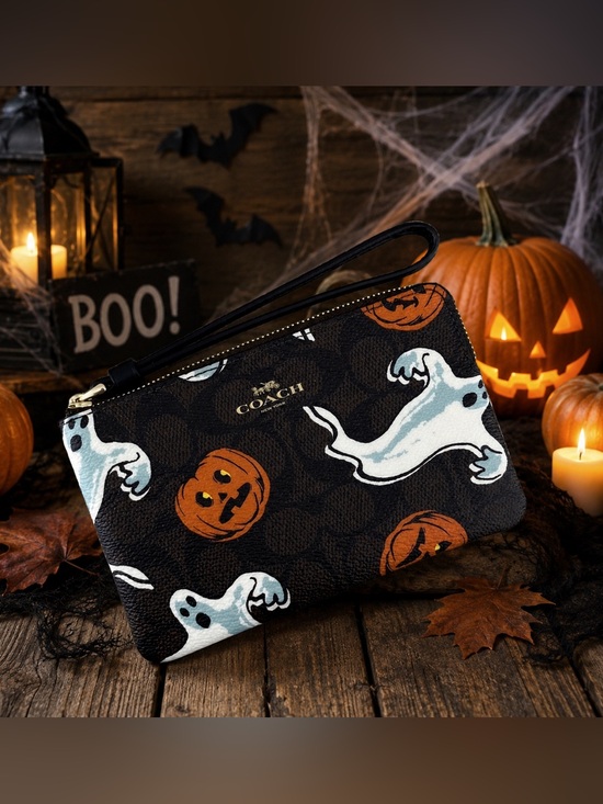 Coach Handbags - Coach Limited Edition Ghost and Pumpkin Wristlet